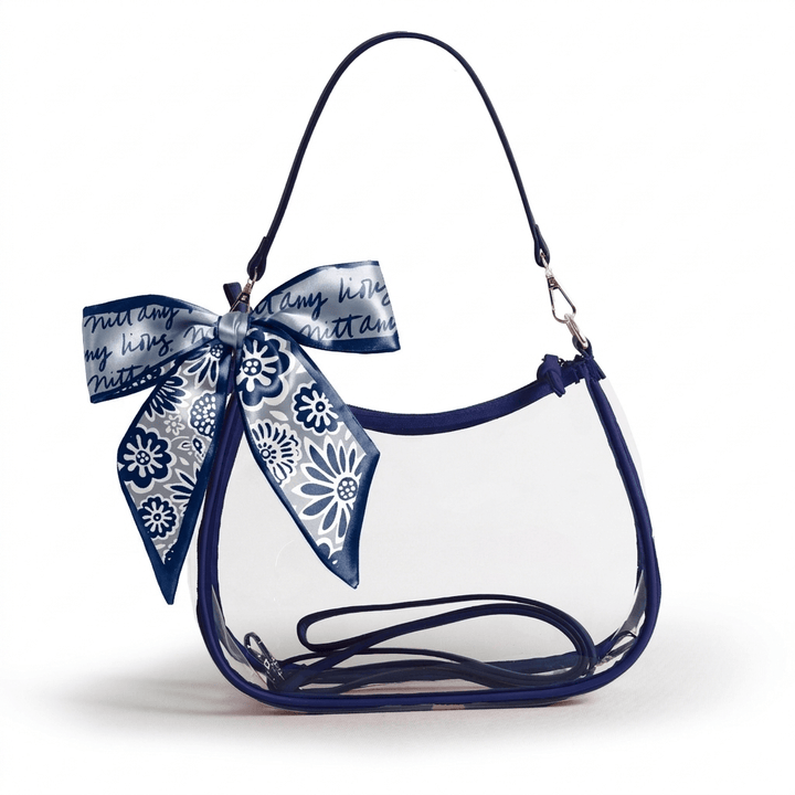 Desden PRE-ORDER Sara Clear Purse with Skinny Scarf – Penn State Nittany Lions