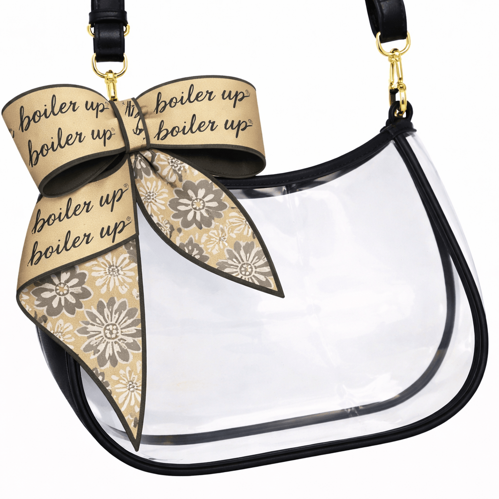 Desden PRE-ORDER Sara Clear Purse with Skinny Scarf – Purdue Boilermakers