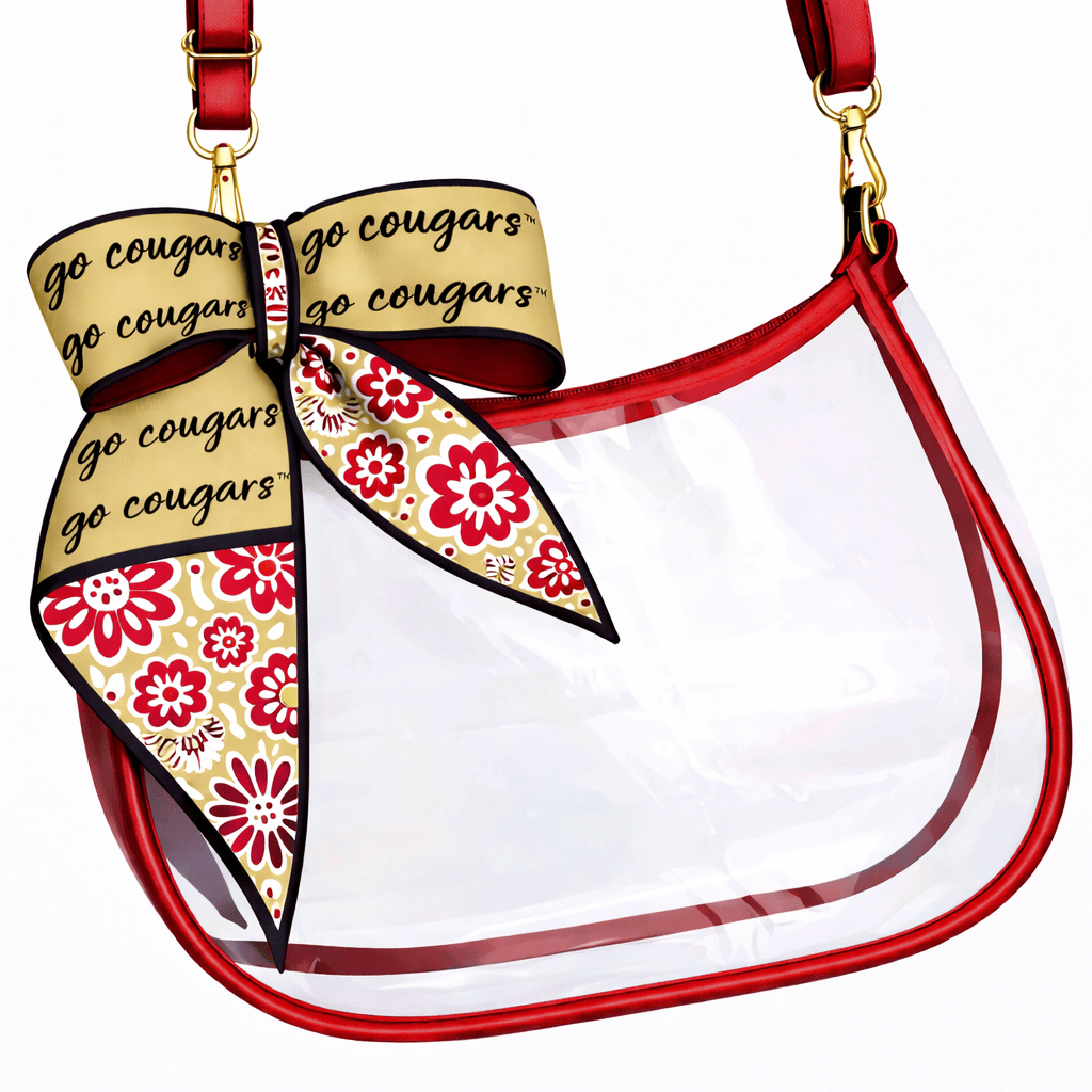 Desden PRE-ORDER Sara Clear Purse with Skinny Scarf – Southern Illinois Edwardsville Cougars