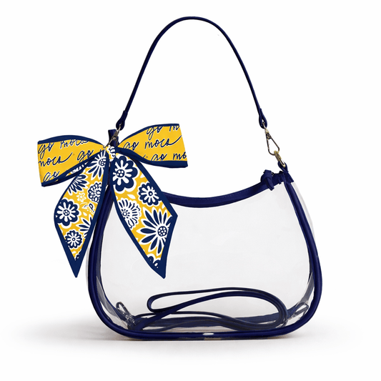 Tennessee Chattanooga Mocs Sara Clear Purse with Skinny Scarf, stadium-approved, officially licensed, by Desden