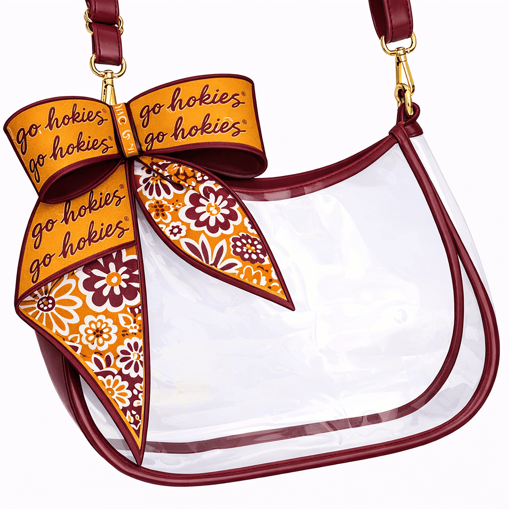 Desden PRE-ORDER Sara Clear Purse with Skinny Scarf – Virginia Tech Hokies