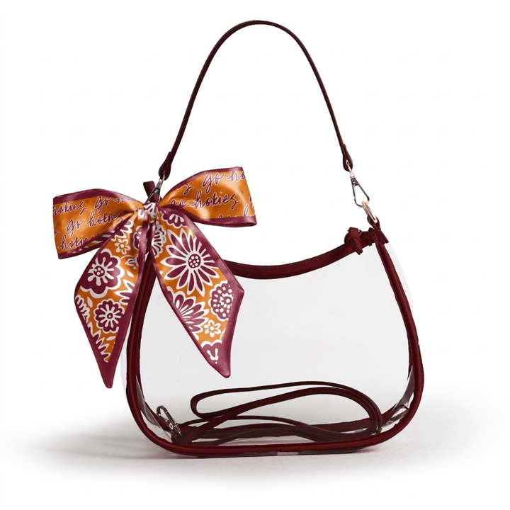 Desden PRE-ORDER Sara Clear Purse with Skinny Scarf – Virginia Tech Hokies