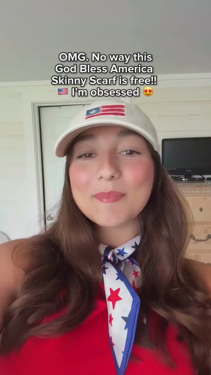 God Bless America Skinny Scarf