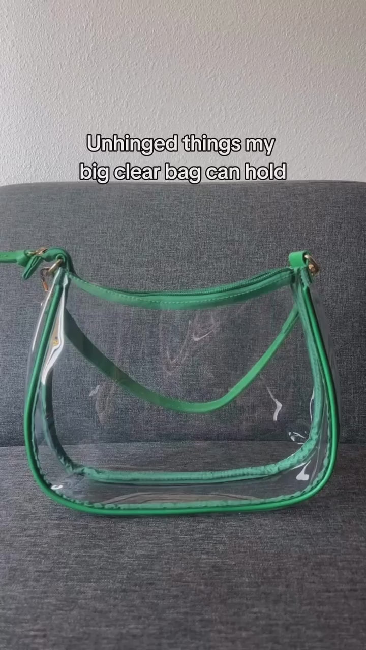 Sara Clear Purse - Green