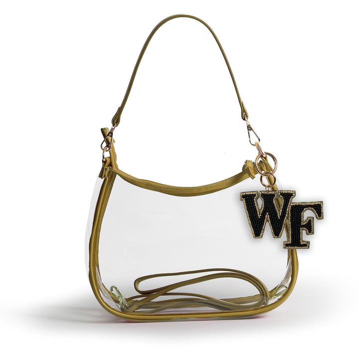Desden Purse Sara Clear Purse with Beaded Charm – Wake Forest Demon Deacons