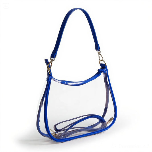 Desden Sara Large Clear Purse with Skinny Scarf – Boise State Broncos