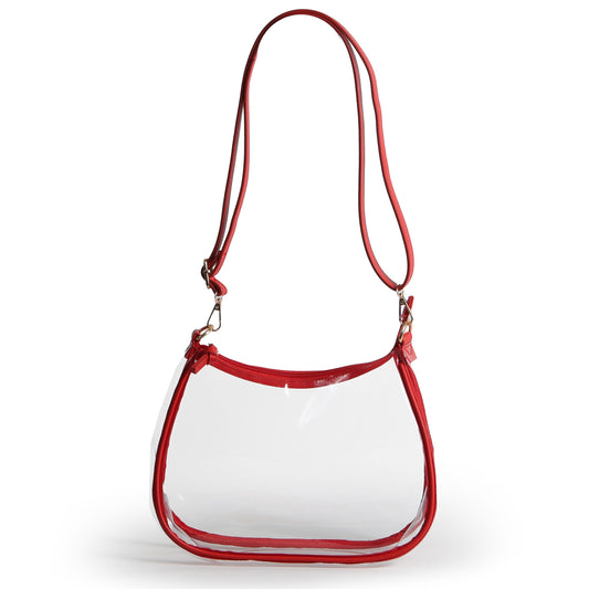 Desden Sara Large Clear Purse with Skinny Scarf – Georgia Bulldogs
