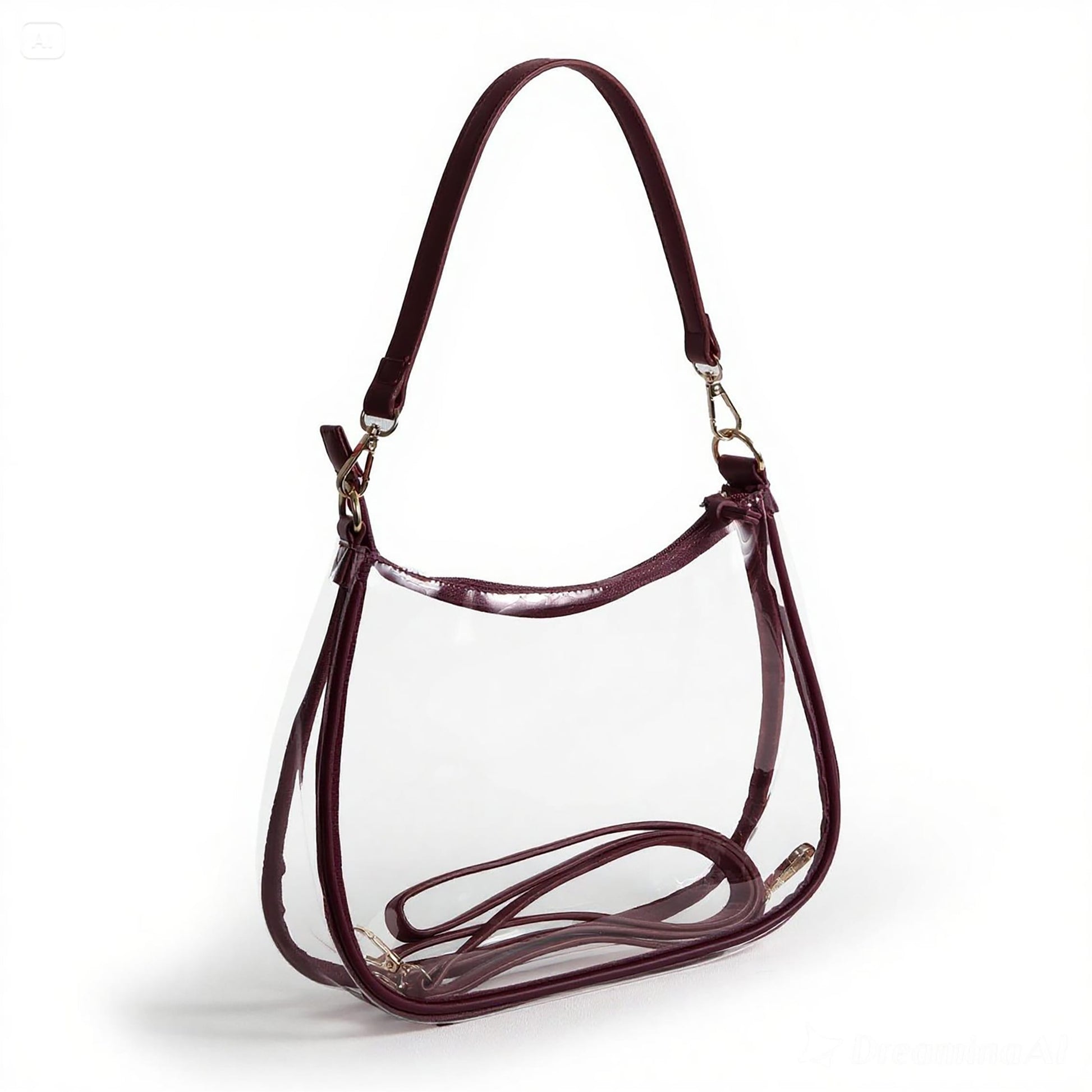Desden Sara Large Clear Purse with Skinny Scarf – Mississippi State Bulldogs
