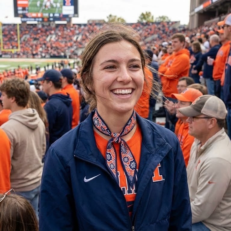 Desden Accessory Skinny Scarf – Illinois Fighting Illini