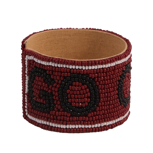 Desden Beaded Cuff South Carolina Gamecocks Beaded Cuff in Garnet and Black by Desden