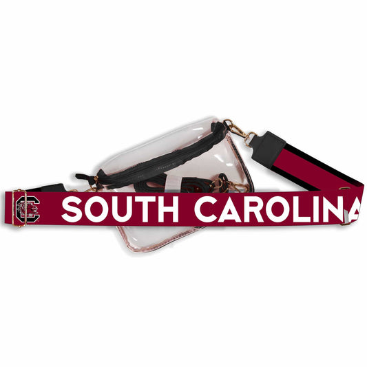 Desden South Carolina Hailey Clear Sling Bag with Logo Strap by Desden
