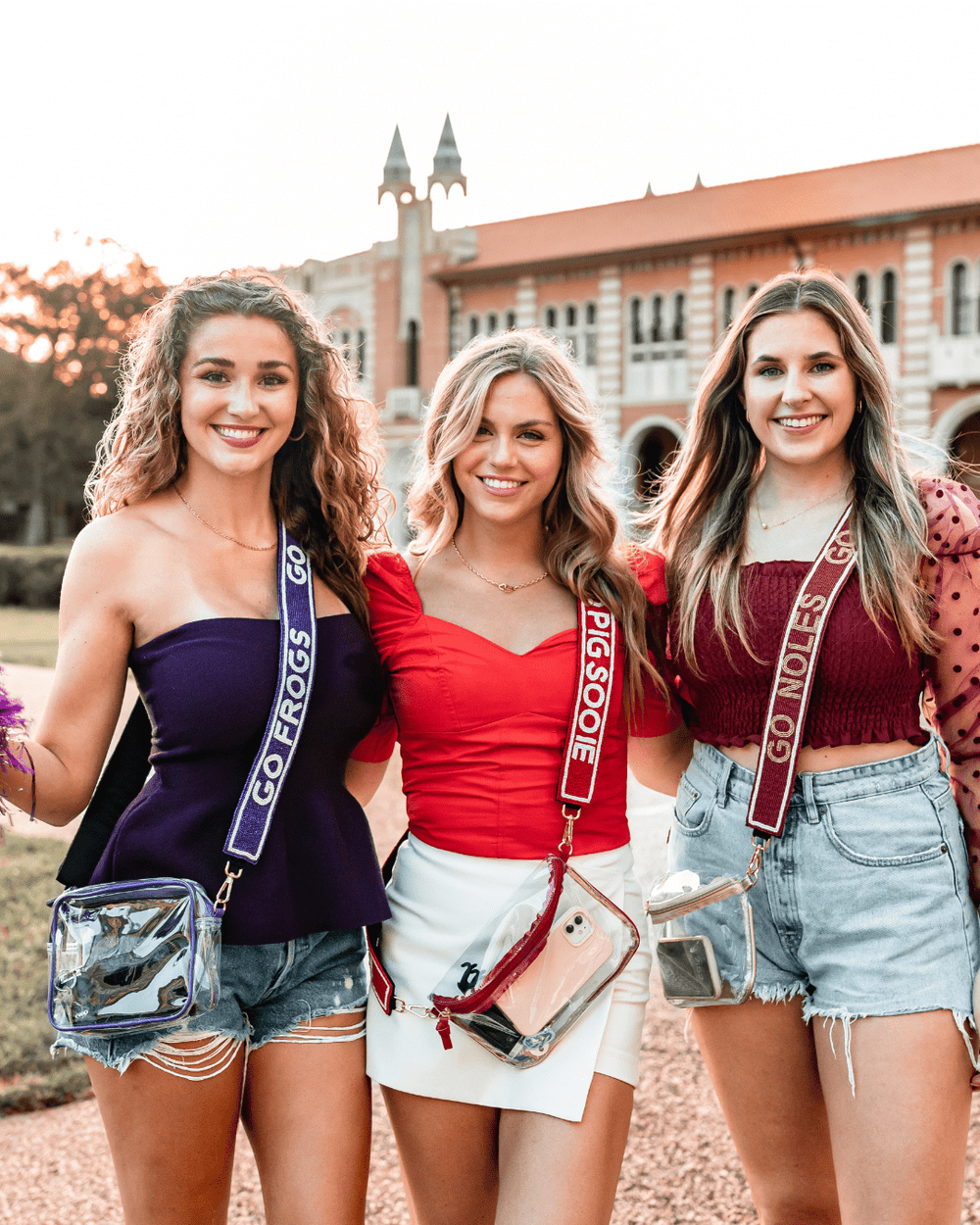 Desden Strap TCU Go Frogs Purple and White Beaded Purse Strap by Desden - Officially Collegiate Licensed