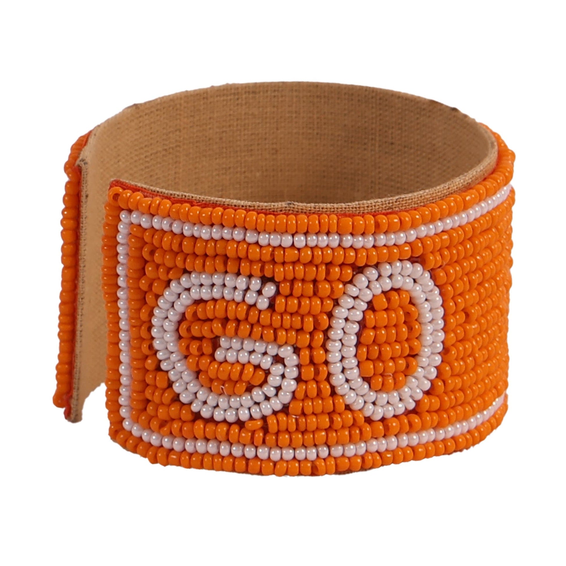 Desden Beaded Cuff Tennessee Go Vols Beaded Cuff in Orange and White by Desden