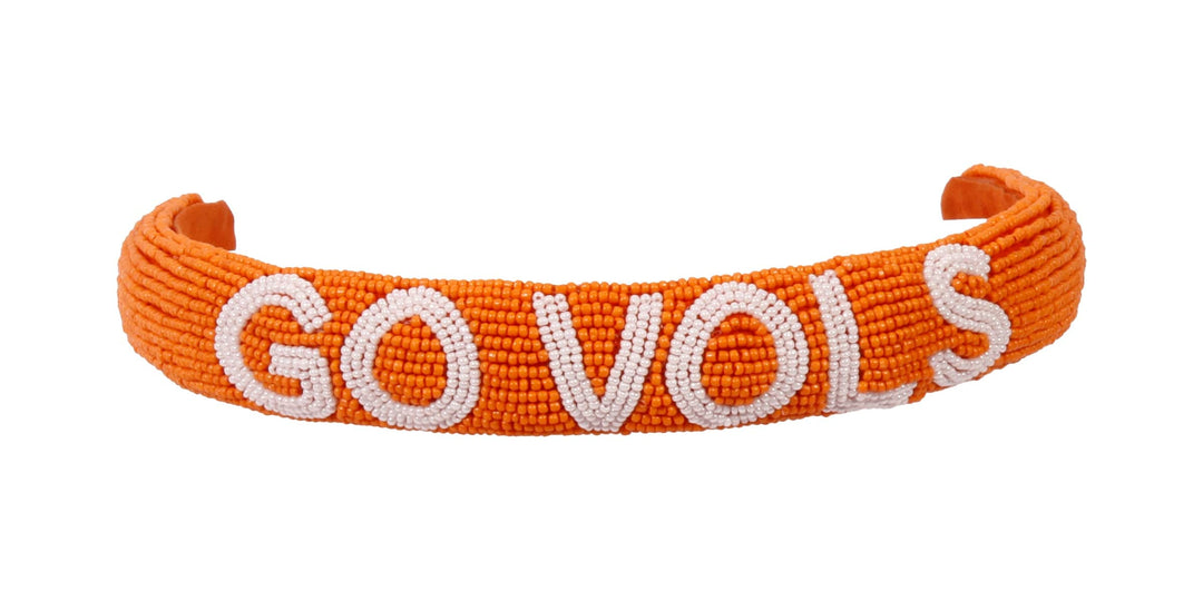 Desden Beaded Headband Tennessee Go Vols Headband by Desden