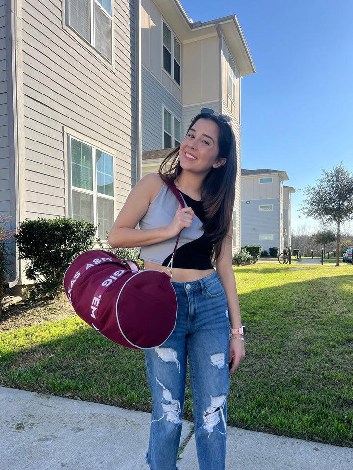 Desden Duffel Texas A&M Round Duffel by Desden