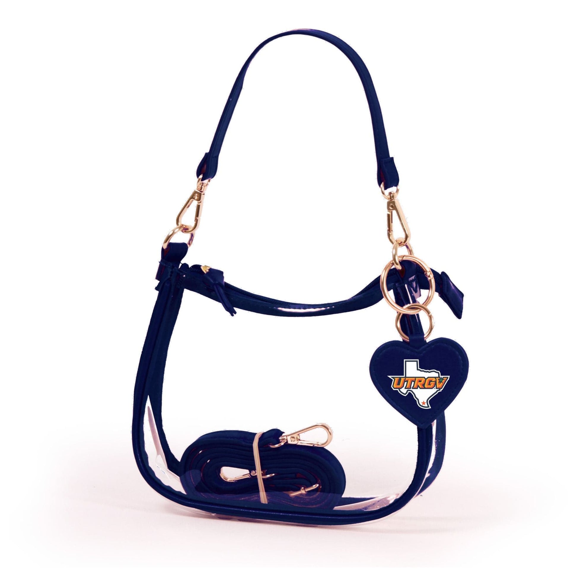 Texas Rio Grande Valley Clara Clear Crossbody Purse, stadium-approved, officially licensed, by Desden
