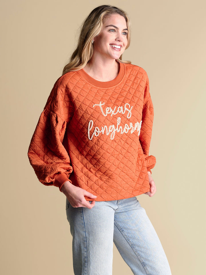 Stewart Simmons Sweatshirts The Campus Quilted Pullover | Texas