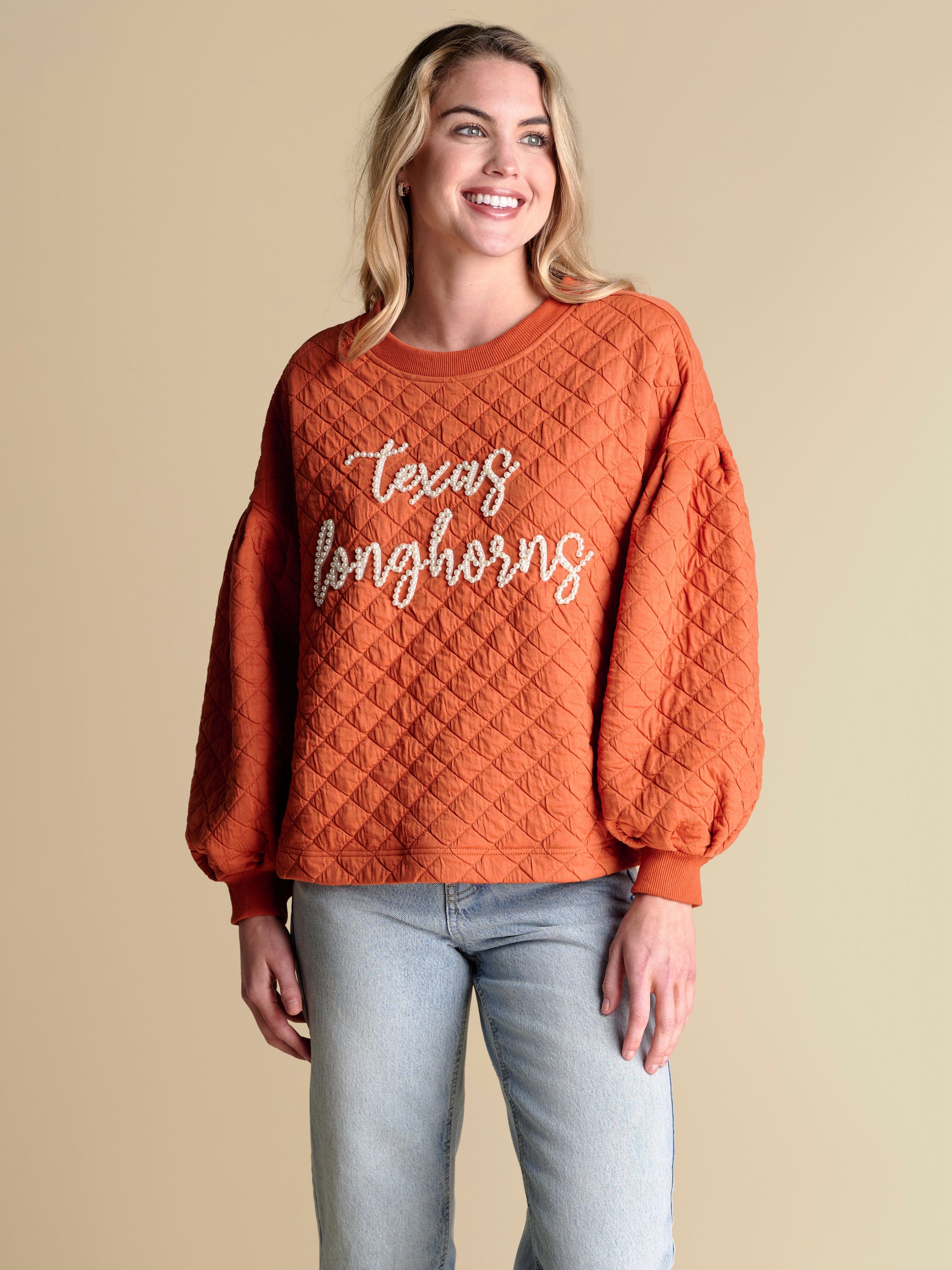 Stewart Simmons Sweatshirts The Campus Quilted Pullover | Texas