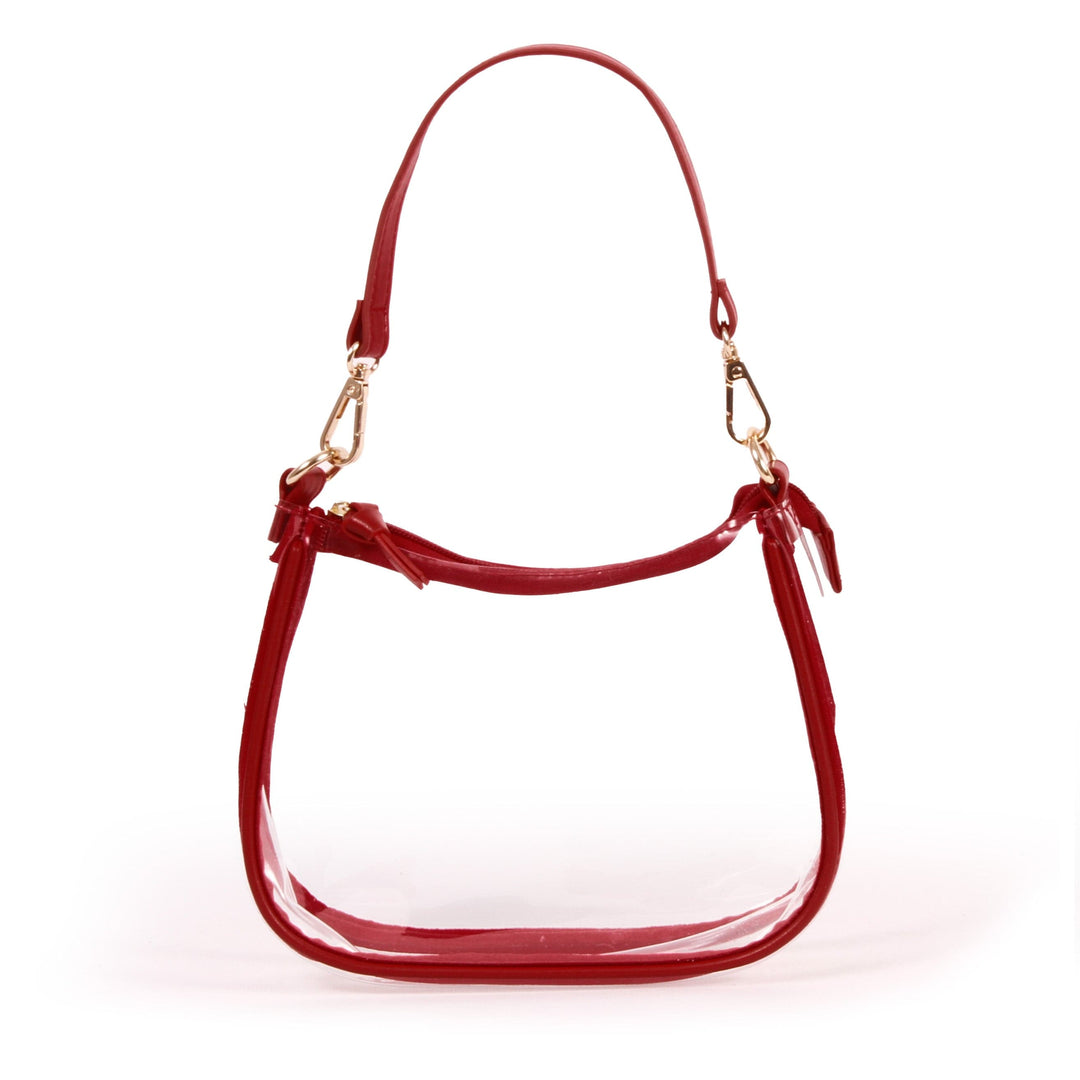 Desden Purse The Clara Clear Purse by Desden in Crimson