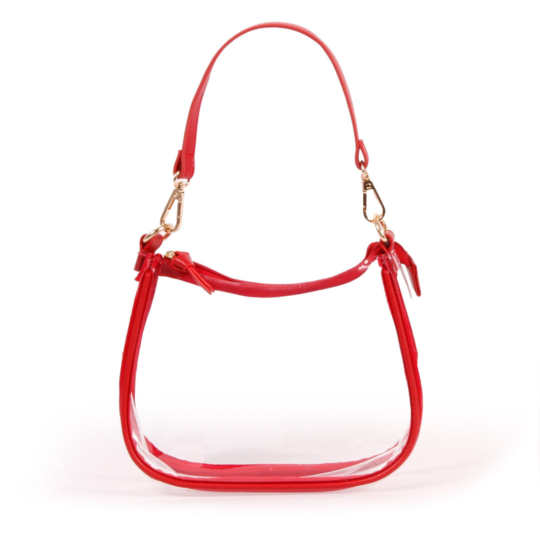 Desden Purse The Clara Clear Purse by Desden in Red