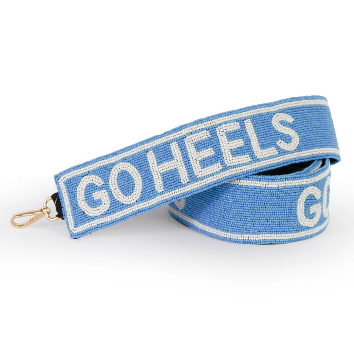 Desden Strap University of North Carolina Go Heels Carolina Blue and White Beaded Purse Strap by Desden