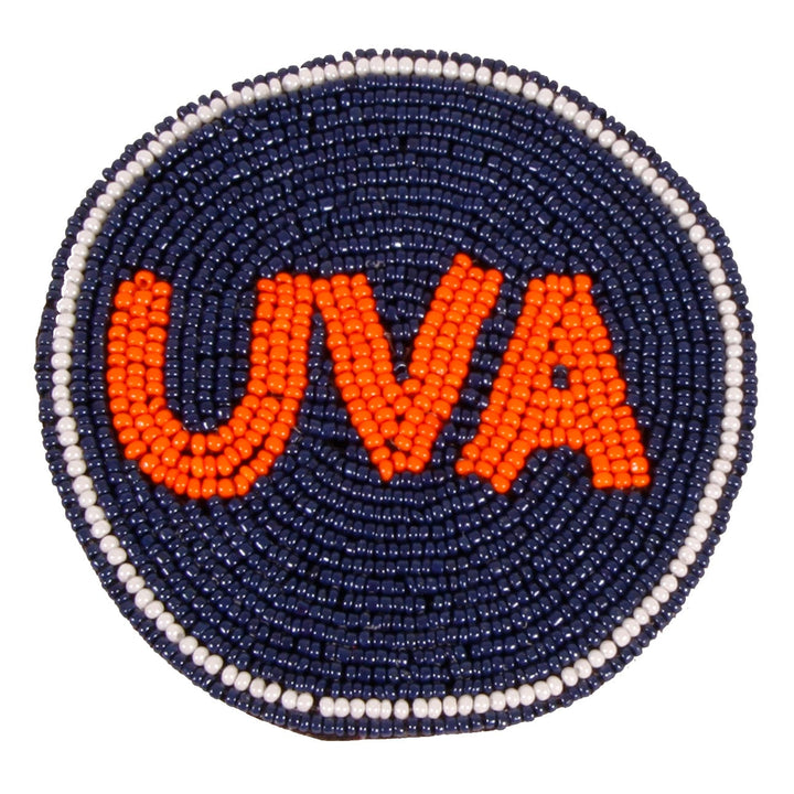 Desden Beaded Button University of Virginia Beaded Button in Navy and Orange by Desden