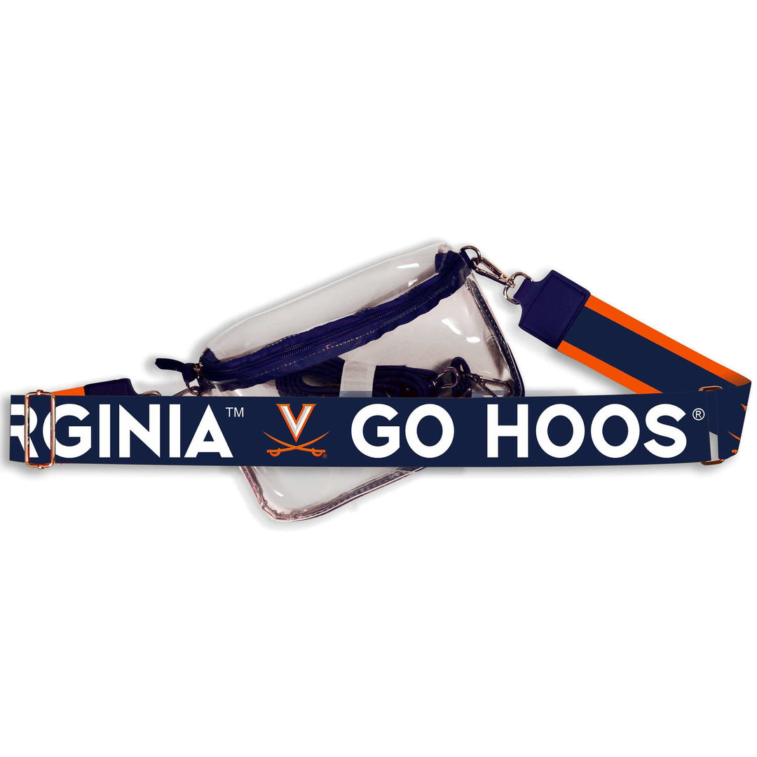 Desden University of Virginia Hailey Clear Sling Bag with Logo Strap by Desden