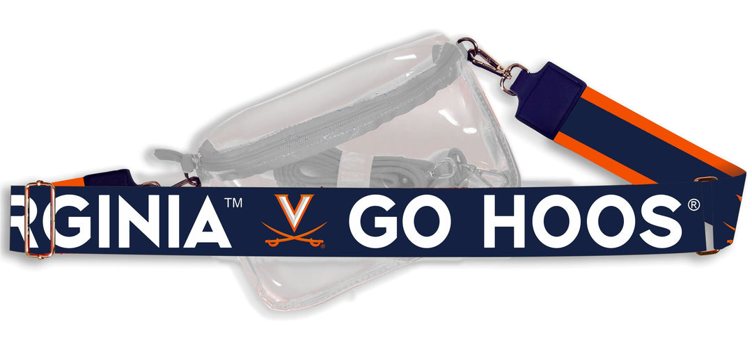 Desden Purse University of Virginia Hailey Clear Sling Bag with Logo Strap by Desden
