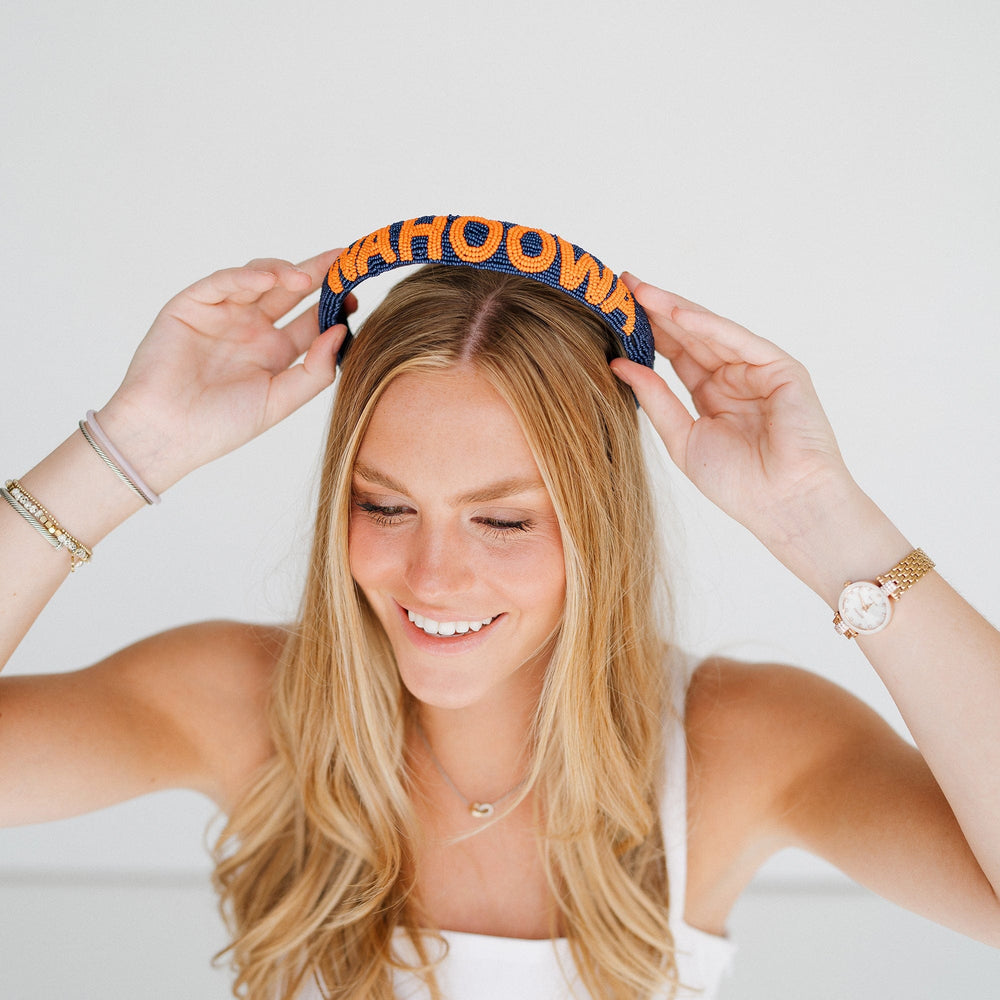 Desden Beaded Headband University of Virginia Headband  by Desden