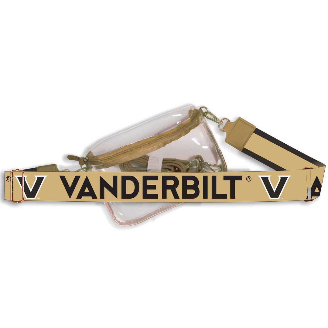 Desden Vanderbilt Hailey Clear Sling Bag with Logo Strap by Desden