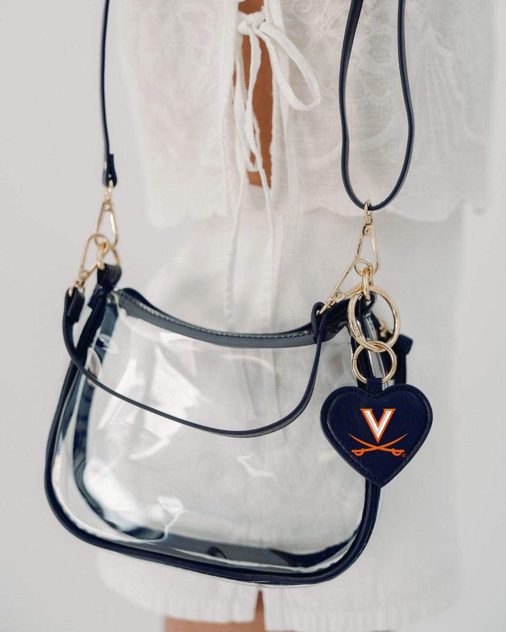 Desden Purse Virginia Cavaliers Clear Clara Purse with Heart Charm