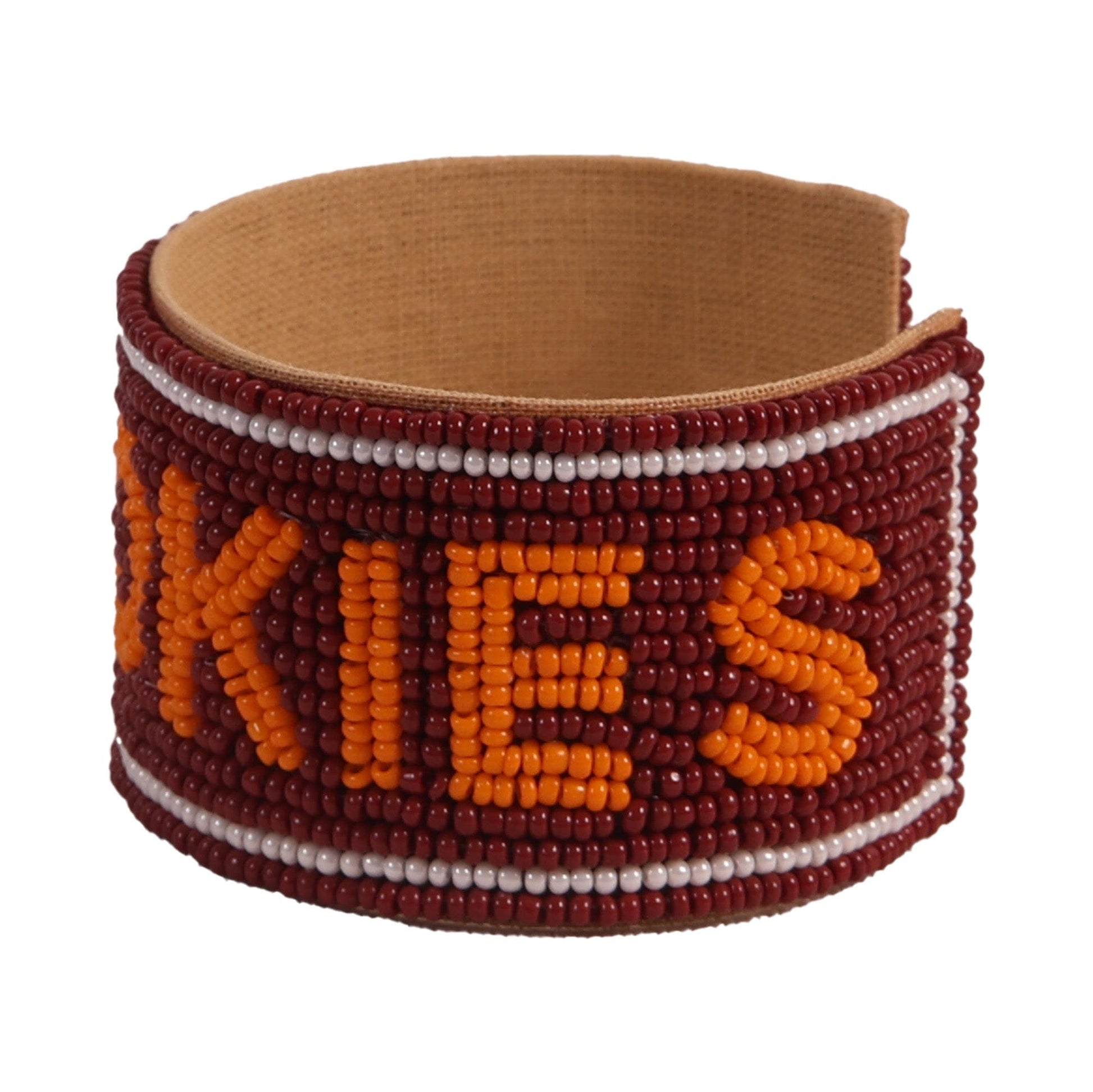 Desden Beaded Cuff Virginia Tech Hokies Beaded Cuff in Maroon and Orange by Desden