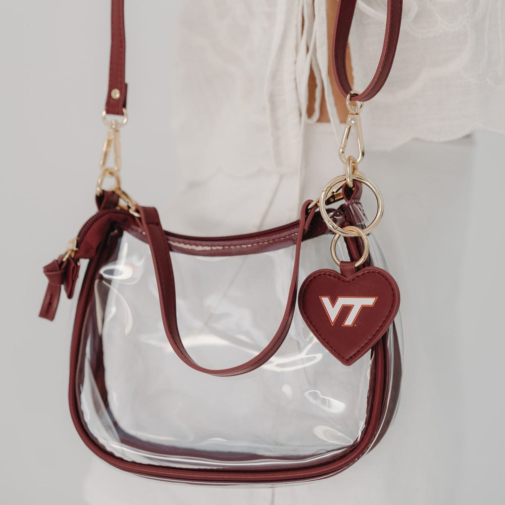 Desden Purse Virginia Tech Hokies Clear Clara Purse with Heart Charm