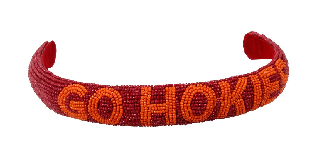 Desden Beaded Headband Virginia Tech Hokies Headband by Desden