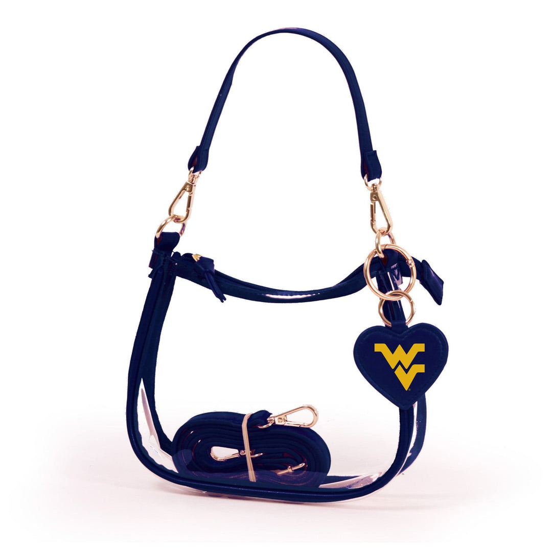 Desden Purse West Virginia Mountaineers Clear Clara Purse with Heart Charm