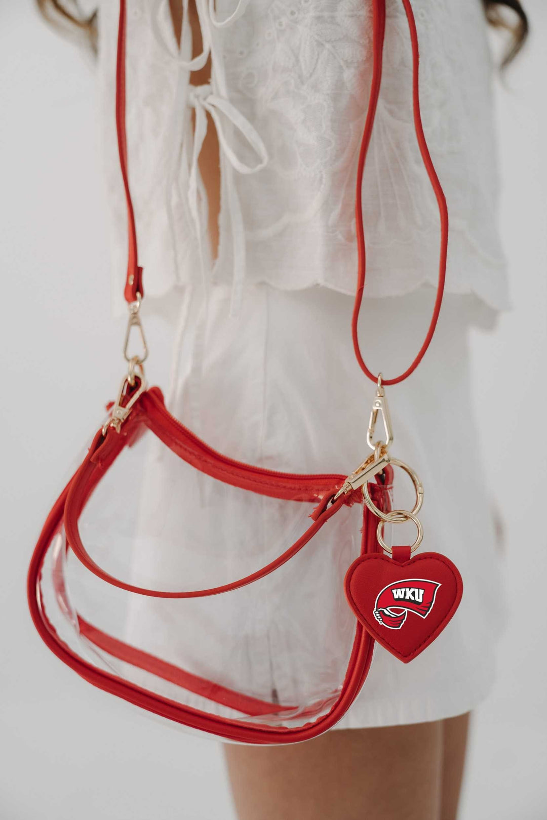 Desden Purse Western Kentucky Hilltoppers Clear Clara Purse with Heart Charm