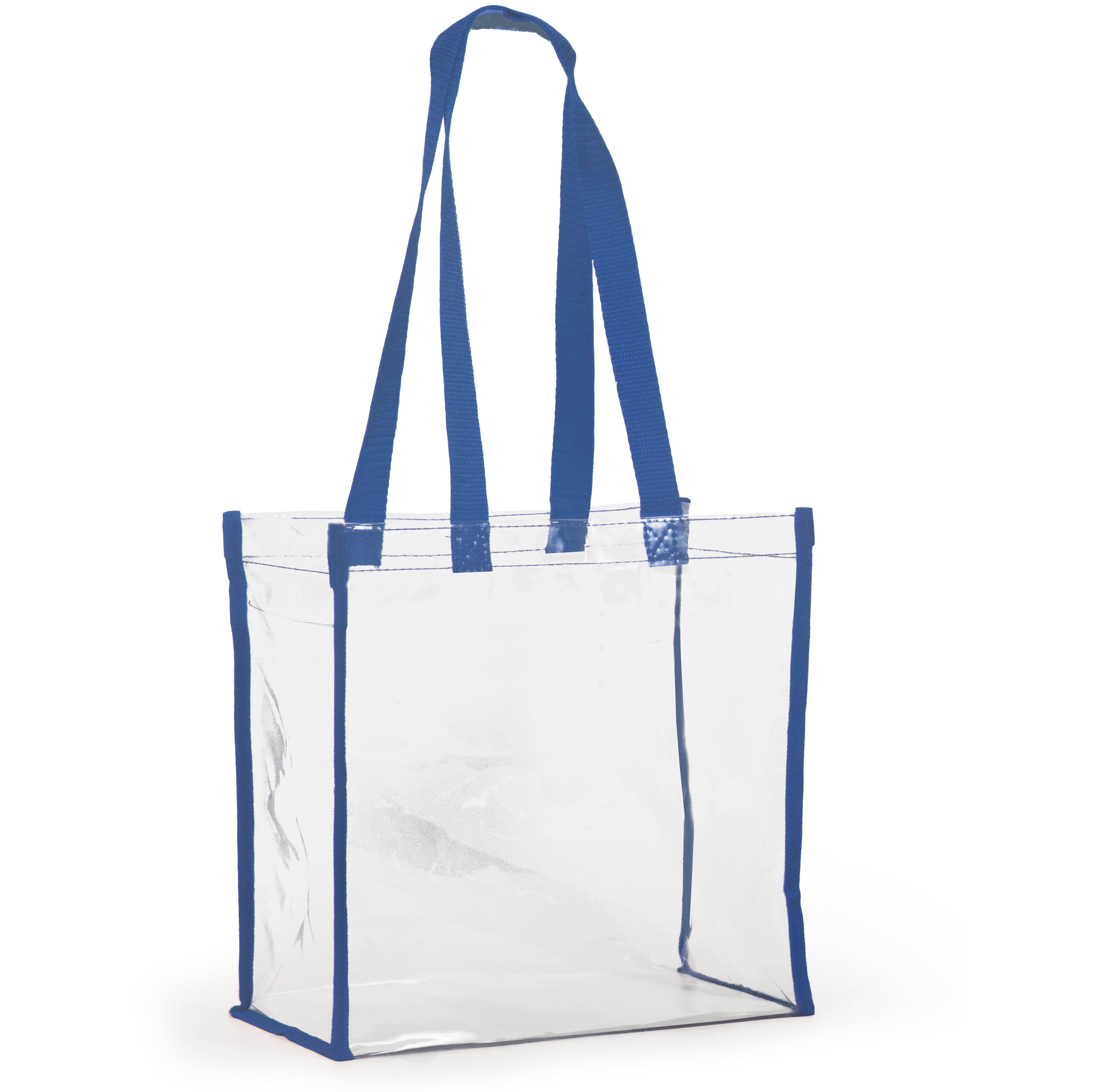 Desden Tote Bag Black Clear Stadium Tote - Royal