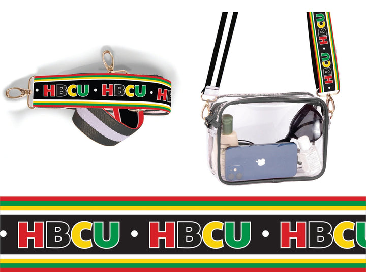 Desden Purse Bridget Clear Purse for HBCU with printed straps