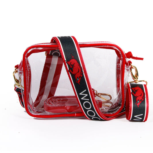 Arkansas Bridget Clear Purse, stadium-approved, officially licensed, by Desden