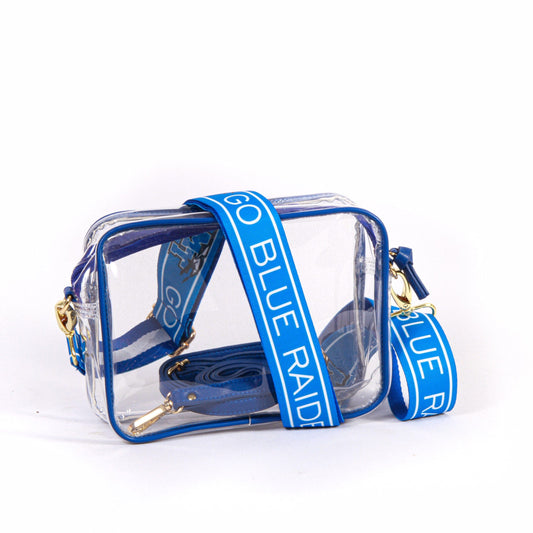 Middle Tennessee Blue Raiders Bridget Clear Purse, stadium-approved, officially licensed, by Desden