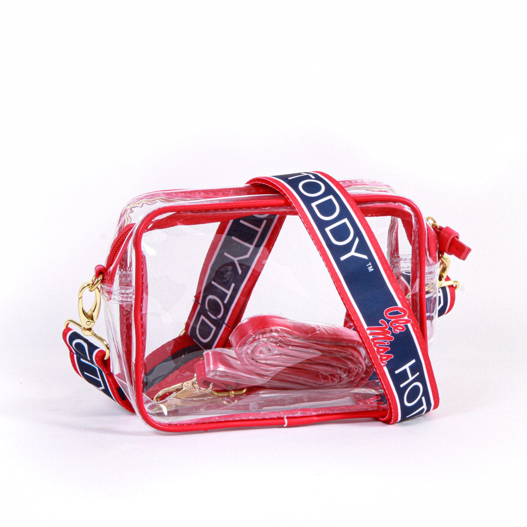 Clear Purse with Patterned Straps - Ole Miss