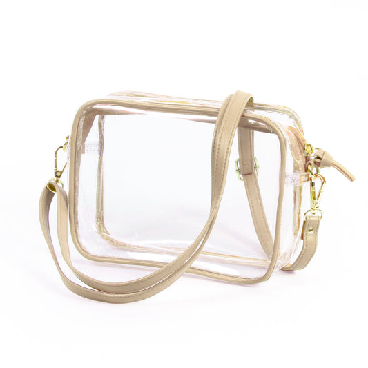 Bridget Clear Purse in Gold, stadium-approved, by Desden