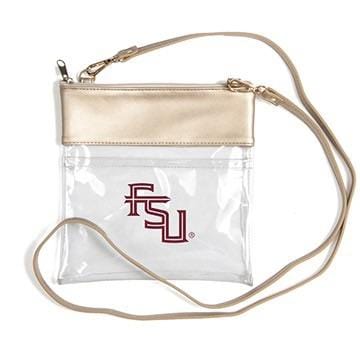 Y&R Direct 3-IN-1 Clear Zipper Crossbody Bag with Vegan Leather Trim Clear  Purse for Stadium Festival Concert Gameday Gifts