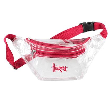Nebraska Cornhuskers Clear Sling Pack, stadium-approved, officially licensed, by Desden