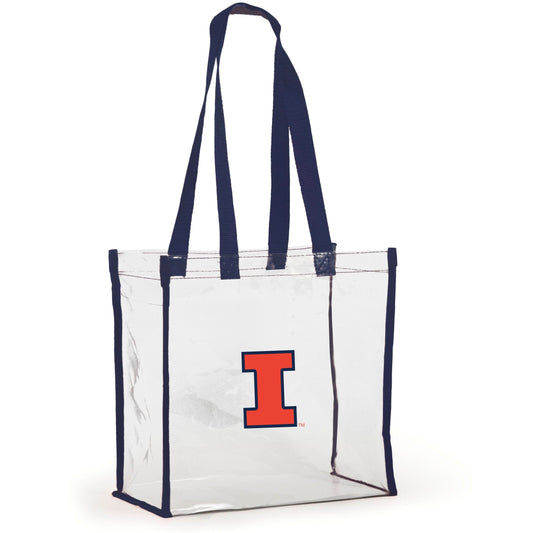 Illinois Fighting Illini Clear Stadium Tote, stadium-approved, officially licensed, by Desden