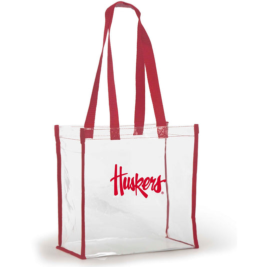 Nebraska Cornhuskers Clear Stadium Tote, stadium-approved, officially licensed, by Desden