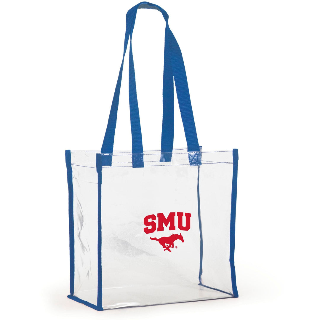 Desden Tote Bag Clear Stadium Tote- Southern Methodist