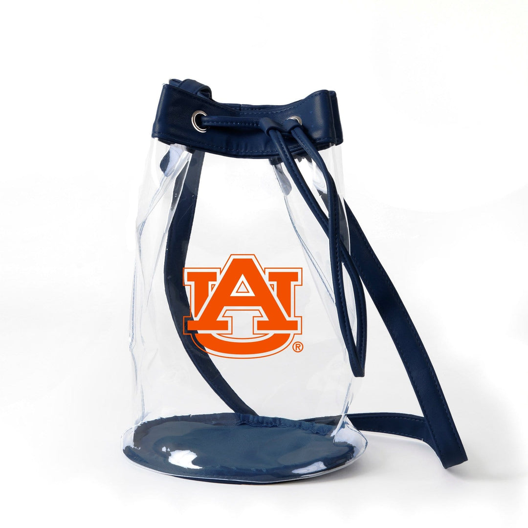 Closeout:Madison Clear Bucket Bag- Auburn