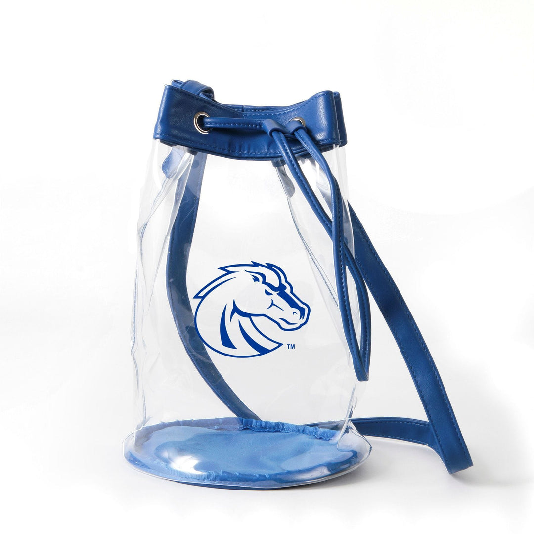 Desden Purse Closeout:Madison Clear Bucket Bag- Boise State