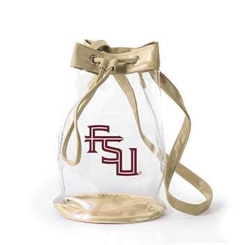 Desden Purse Closeout:Madison Clear Bucket Bag- Florida State